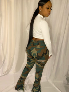 CAMO BELL BOTTOM PANTS