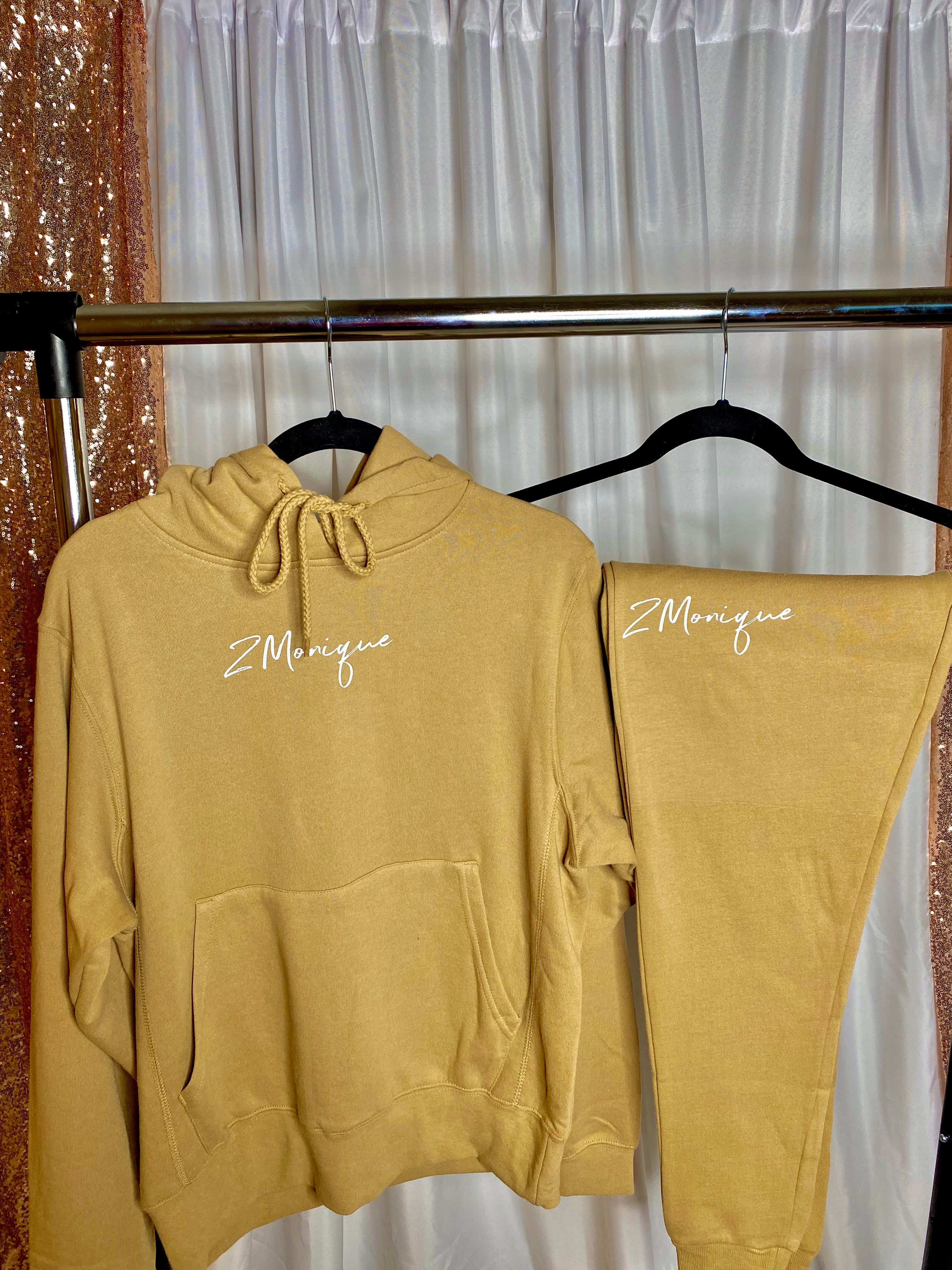 Tan Hoodie and Jogger Set